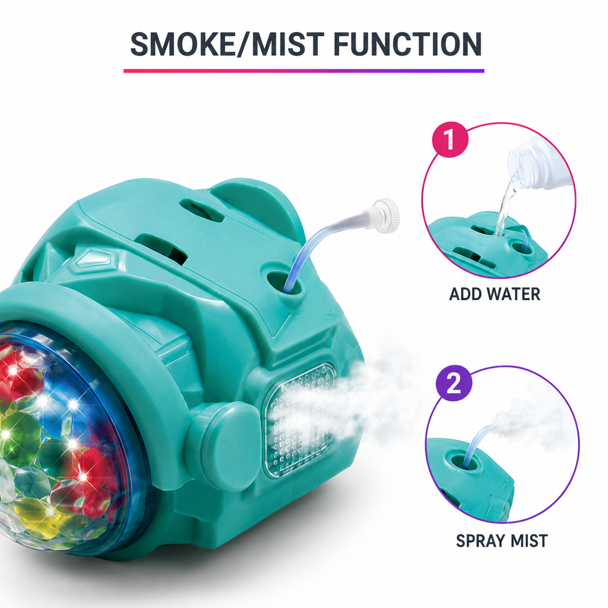 360 Degree Rotating Musical Dancing Girl 5D Light & Sound Toy with Bump & Go Action Toy for Kids.