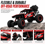 1:18 Scale RC Rock Crawler Car with 4-Wheel Suspension, Oversized Tires & Off-Road Control