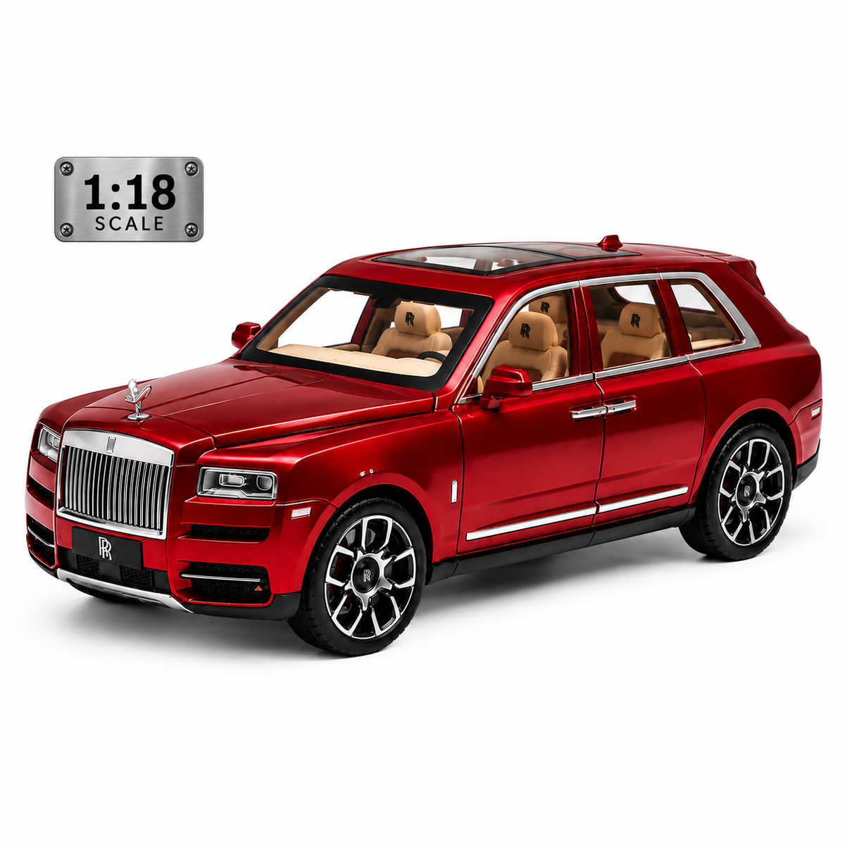 1:18 Premium Die-Cast Luxury SUV Model Car – Openable Doors, Hood & Boot with Sliding Seats