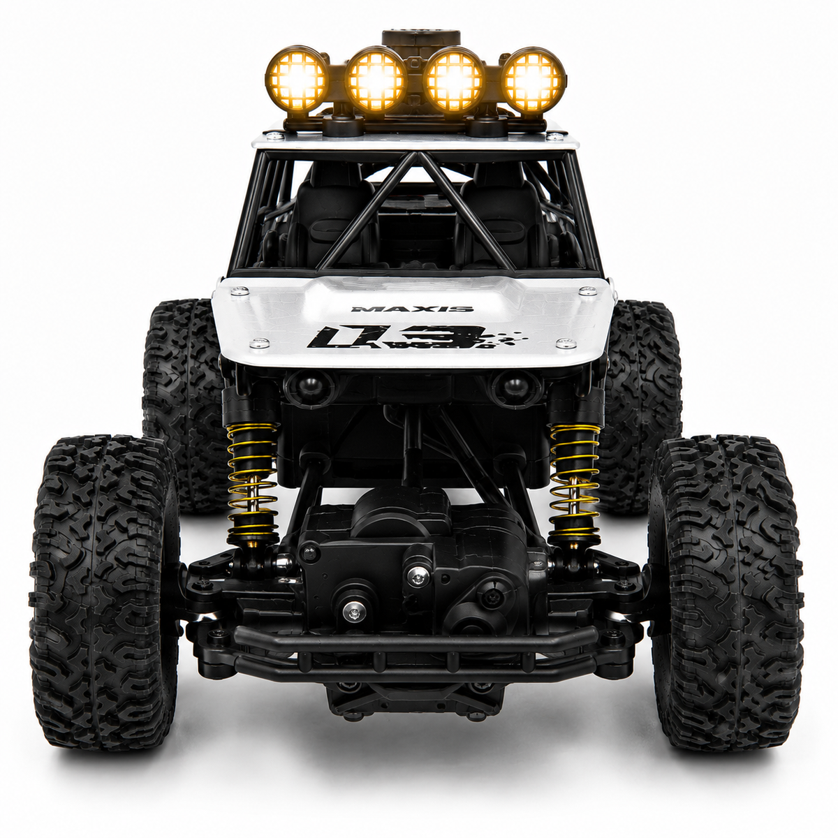 1:12 Scale RC Rock Crawler 4x4 Off-Road Car with Shock Absorbers, LED Lights & Smoke Effect, Type-C Rechargeable