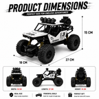 1:12 Scale RC Rock Crawler 4x4 Off-Road Car with Shock Absorbers, LED Lights & Smoke Effect, Type-C Rechargeable