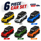 6 Pcs Pull Back Toy Cars Set for Kids – No Battery Push & Go Mini Cars