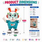 Dancing Rabbit Toy with Music & Colorful LED Lights | Battery Operated Walking Duck for Kids & Toddlers