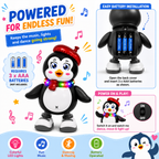 Dancing Penguin Toy with Music & Colorful LED Lights | Battery Operated Walking Duck for Kids & Toddlers (Copy)