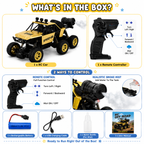 6WD RC Off-Road Rock Crawler with Mist Spray, Remote Control, Rechargeable Battery & USB Charging – Rugged All-Terrain Toy Car for Kids