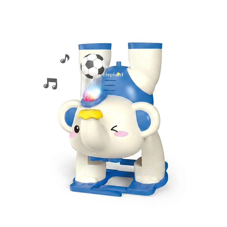 Elephant Toy with Blowing Ball, Light & Sound, Battery Operated, Colorful Lights, Fun Sound Effects, Ages 3+